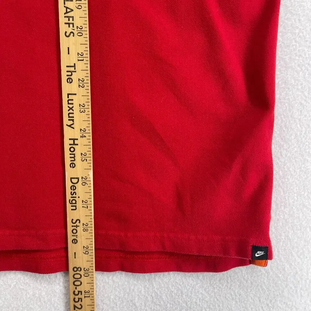NIKE Shirt Mens L Sportswear Air Max Sneakerhead Polo Golf Athletic Cotton Red